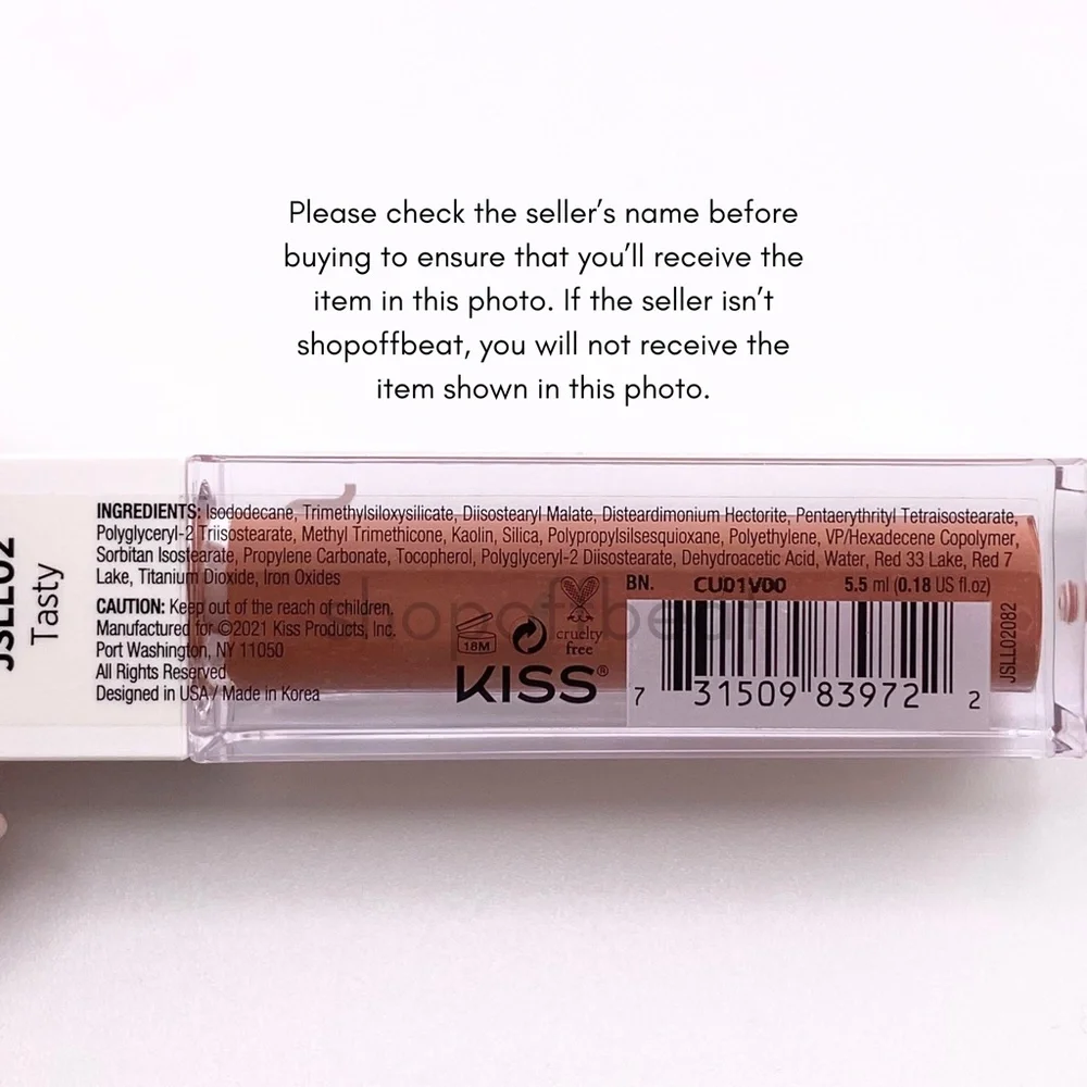 (8) NEW Joah Tasty Endless Longwear Lip Color Tasty 02